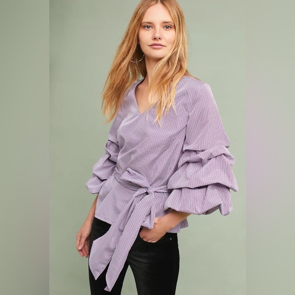 Sunday in Brooklyn Tops - SUNDAY IN BROOKLYN by ANTHROPOLOGIE NWOT Avelina Gingham Blouse